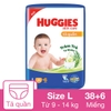 Tã quần Huggies Skincare size L 38 + 6 miếng (9 - 14 kg)