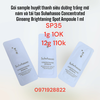 Gói sample huyết thanh siêu dưỡng trắng mờ nám và tái tạo Sulwhasoo Concentrated Ginseng Brightening Spot Ampoule 1ml-SP35