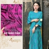 Áo dài cách tân nữ dáng suông gấm thọ dơi không cổ tròn Chaang may sẵn ADC798 áo dài xuông xưa dự tiệc cưới lễ Tết đẹp