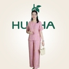 Đồ bộ lụa trung niên LT06 – Bộ lụa tầm Nha Xá cao cấp cho mẹ, mặc nhà sang trọng, quà tặng mẹ ý nghĩa | HUY HÀ