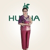 (Mẫu HA40) - Đồ trung niên nữ HUY HÀ, chất vải lụa tơ tằm, áo cổ tròn quần 9 tấc