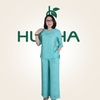Đồ Bộ Trung Niên LT32, Silk Óng Cao Cấp – Hoạ tiết Hoa Đính Ngọc Sang Trọng Cho Mẹ | HUY HÀ