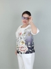 (Mã E236) - Đồ bộ trung niên nữ HUY HÀ , chất vải lụa tơ tằm , áo cổ tròn quần 9 tấc