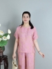 Đồ bộ lụa trung niên LT06 – Bộ lụa tầm Nha Xá cao cấp cho mẹ, mặc nhà sang trọng, quà tặng mẹ ý nghĩa | HUY HÀ