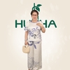 (Mẫu M15) - Đồ trung niên nữ HUY HÀ , lụa tơ tầm - quần dài ống rộng , tay ngắn
