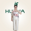 Đồ Bộ Lụa Nữ Trung Niên 9 Tấc HA58 - Bộ Đồ Kiểu Cho Mẹ Thiết Kế Hoa Sang Trọng, Tôn Dáng, Che Khuyết Điểm | HUY HÀ