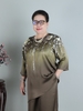 (Mẫu TK16) - Đồ trung niên nữ HUY HÀ, vải lụa tô châu, áo vạt xéo phom dài , quần ống rộng