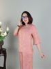 Đồ Bộ Trung Niên LT32, Silk Óng Cao Cấp – Hoạ tiết Hoa Đính Ngọc Sang Trọng Cho Mẹ | HUY HÀ