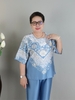 (Mẫu HA10) - Đồ bộ trung niên HUY HÀ - Lụa tơ tầm