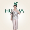 Đồ Bộ Lụa Trung Niên 9 Tấc HA60 – Bộ Mặc Nhà Cao Cấp In Hoa Thanh Lịch, Form Rộng Thoải Mái, Quà tặng mẹ, tặng bà | HUY HÀ