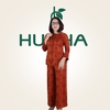 Pháp Phục Trung Niên LT30, Silk Óng Cao Cấp – Lụa In Hoa Sang Trọng Dáng Suông Quà Tặng Mẹ | HUY HÀ