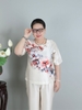 Đồ Bộ Lụa Nữ Trung Niên 9 Tấc HA58 - Bộ Đồ Kiểu Cho Mẹ Thiết Kế Hoa Sang Trọng, Tôn Dáng, Che Khuyết Điểm | HUY HÀ