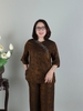 Đồ Bộ Trung Niên LT32, Silk Óng Cao Cấp – Hoạ tiết Hoa Đính Ngọc Sang Trọng Cho Mẹ | HUY HÀ