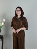 Đồ Bộ Trung Niên LT32, Silk Óng Cao Cấp – Hoạ tiết Hoa Đính Ngọc Sang Trọng Cho Mẹ | HUY HÀ