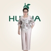 Đồ Bộ Lụa Trung Niên 9 Tấc HA60 – Bộ Mặc Nhà Cao Cấp In Hoa Thanh Lịch, Form Rộng Thoải Mái, Quà tặng mẹ, tặng bà | HUY HÀ