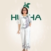 (Mẫu T15) Đồ bộ trung niên Huy Hà  ,  kiểu dáng : cổ tròn , tay lỡ , bộ lụa chất vải tơ tằm