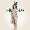 (Mẫu B18) Pijama thương hiệu HUY HÀ , chất vải lụa tơ tằm