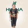 (Mẫu E116) Đồ bộ trung niên HUY HÀ - bộ lụa vải tơ tằm cao cấp mềm mại  , kiểu dáng cổ tròn  tay ngắn