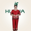 (Mã E6) Đồ bộ trung niên HUY HÀ , chất vải lụa tơ tằm , áo cổ tròn