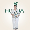 (Mã T42) -  Đồ bộ trung niên Huy Hà : cổ tim , tay lỡ , quần 9 tất , chất vải gấm