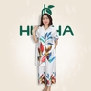 (Mẫu L10) Đồ bộ trung niên HUY HÀ , chất vải lụa tơ tằm ,  áo sơ mi phom dài