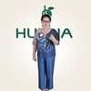 (Mẫu HA40) - Đồ trung niên nữ HUY HÀ, chất vải lụa tơ tằm, áo cổ tròn quần 9 tấc