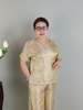 Đồ Bộ Trung Niên LT34, Silk Óng Cao Cấp – Trang Phục Nhẹ Mát Thanh Lịch Cho Quý Cô | HUY HÀ