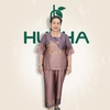 (Mẫu E220) Đồ bộ trung niên nữ , thương hiệu HUY HÀ , chất vải lụa tơ tằm , áo cổ tròn