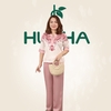 (Mẫu G18) - Đồ bộ trung niên Huy Hà : cổ trụ , tay lỡ , quần dài , vải tô châu