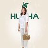 (Mẫu G09) -Đồ bộ trung niên Huy Hà : cổ tròn , tay lỡ , quần dài , áo gấm-quần lụa
