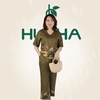 (Mã A10) Đồ bộ trung niên cổ tim HUY HÀ - mẫu lụa thường ngày