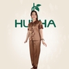 (Mẫu B60) Pijama nữ trung niên , thương hiệu HUY HÀ , chất vải lụa tơ tăm