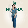 (Mã B4) Đồ bộ trung niên Huy Hà ,  kiểu dáng bijama tay lỡ , đồ vải lụa latin