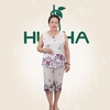 (Mẫu N30) - Đồ bộ Huy Hà ,chất vải lụa tơ tầm, quần lửng ,áo cổ tròn -SN