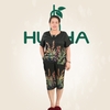 (Mẫu N32) - Đồ bộ Huy Hà ,chất vải lụa tơ tầm, quần lửng ,áo cổ tròn -TN