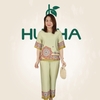 (Mã E104) Đồ bộ trung niên , mẫu lụa latinh cao cấp , áo cổ tròn tay ngắn  , quần 9 tấc
