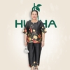 (Mẫu E116) Đồ bộ trung niên HUY HÀ - bộ lụa vải tơ tằm cao cấp mềm mại  , kiểu dáng cổ tròn  tay ngắn