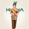 (Mã E152) Đồ bộ trung niên HUY HÀ  , bộ lụa vải tơ tằm cao cấp , áo cổ tròn tay ngắn , quần 9 tấc