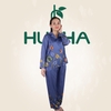 (Mẫu H18) Đồ bộ pizama , chất vải lụa tơ tăm , quần dài tay dài