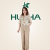 (Mẫu G07) -Đồ bộ trung niên Huy Hà : cổ trụ , tay lỡ , quần dài ,gấm bộ