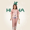 (Mẫu HA22) - Đồ trung niên nữ HUY HÀ, chất vải lụa tơ tằm, áo cổ tròn quần 9 tấc