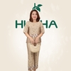 (Mẫu HA36) - Đồ trung niên nữ HUY HÀ, chất vải lụa tơ tằm, áo cổ tròn quần 9 tấc
