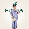 (Mẫu HA52) - Bộ lụa mặc nhà mềm mịn thoáng mát form rộng tay lỡ che bắp tay - Quà tặng mẹ | HUY HÀ