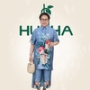 (Mã L8) Huy Hà - set lụa thời trang áo sơ mi fom dài ống rộng che khuyết điểm có size 50kg - 77kg