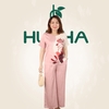 (Mẫu Lụa 36 ) - Đồ trung niên nữ HUY HÀ, chất vải lụa tơ tằm, áo cổ tròn quần 9 tấc ống rộng