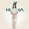 (Mẫu PP Gấm 03) - Đồ trung niên nữ HUY HÀ, chất vải gấm ,quần dài ống suông, tay lở