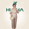 (Mẫu PP Lụa 01) - Đồ trung niên nữ HUY HÀ, Lụa tơ tầm , quần dài ống suông , tay lở