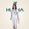 (Mã T36 ) Đồ bộ trung niên Huy Hà : cổ tròn , tay lỡ , quần 9 tất , chất vải tơ tằm