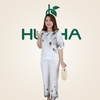 (Mã T36 ) Đồ bộ trung niên Huy Hà : cổ tròn , tay lỡ , quần 9 tất , chất vải tơ tằm