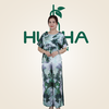 (Mẫu TC40 ) - Đồ bộ trung niên Huy Hà : cổ tròn , tay liền , quần dài , vải tô châu